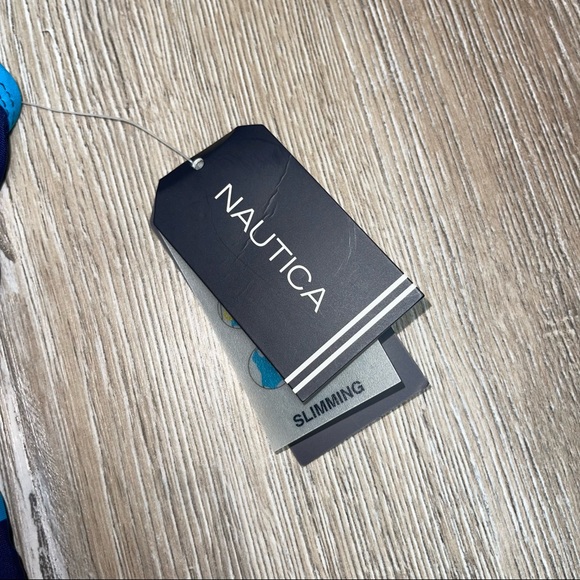 Nautica Lace Up Striped One Piece Swimsuit Blue Size M 7278 BNWT - Picture 8 of 8